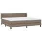 vidaXL Boxspringbett mit Matratze Taupe 200x200 cm Stoff vidaXL Boxspringbett mit Matratze Taupe 200x200 cm Stoff