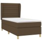 vidaXL Boxspringbett mit Matratze Dunkelbraun 80x200 cm Stoff vidaXL Boxspringbett mit Matratze Dunkelbraun 80x200 cm Stoff