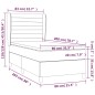 vidaXL Boxspringbett mit Matratze Dunkelbraun 80x200 cm Stoff vidaXL Boxspringbett mit Matratze Dunkelbraun 80x200 cm Stoff