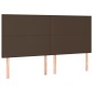 vidaXL Boxspringbett mit Matratze Braun 160x200 cm Kunstleder vidaXL Boxspringbett mit Matratze Braun 160x200 cm Kunstleder
