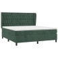 vidaXL Boxspringbett mit Matratze Dunkelgrün 160x200 cm Samt vidaXL Boxspringbett mit Matratze Dunkelgrün 160x200 cm Samt