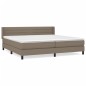 vidaXL Boxspringbett mit Matratze Taupe 200x200 cm Stoff vidaXL Boxspringbett mit Matratze Taupe 200x200 cm Stoff