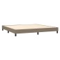 vidaXL Boxspringbett mit Matratze Taupe 200x200 cm Stoff vidaXL Boxspringbett mit Matratze Taupe 200x200 cm Stoff