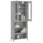 Highboard Grau Sonoma 69,5x34x180 cm Holzwerkstoff Highboard Grau Sonoma 69,5x34x180 cm Holzwerkstoff