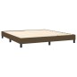 vidaXL Boxspringbett mit Matratze & LED Dunkelbraun 180x200 cm Stoff vidaXL Boxspringbett mit Matratze & LED Dunkelbraun 180x200 cm Stoff