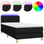 vidaXL Boxspringbett mit Matratze & LED Schwarz 80x200 cm Stoff vidaXL Boxspringbett mit Matratze & LED Schwarz 80x200 cm Stoff