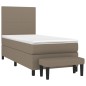 vidaXL Boxspringbett mit Matratze Taupe 100x200 cm Stoff vidaXL Boxspringbett mit Matratze Taupe 100x200 cm Stoff