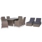 9-tlg. Garten-Essgruppe Poly Rattan Braun 9-tlg. Garten-Essgruppe Poly Rattan Braun
