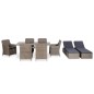9-tlg. Garten-Essgruppe Poly Rattan Braun 9-tlg. Garten-Essgruppe Poly Rattan Braun