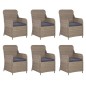 9-tlg. Garten-Essgruppe Poly Rattan Braun 9-tlg. Garten-Essgruppe Poly Rattan Braun