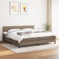 vidaXL Boxspringbett mit Matratze Taupe 200x200 cm Stoff vidaXL Boxspringbett mit Matratze Taupe 200x200 cm Stoff