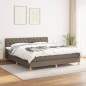 vidaXL Boxspringbett mit Matratze Taupe 160x200 cm Stoff vidaXL Boxspringbett mit Matratze Taupe 160x200 cm Stoff