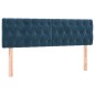 vidaXL Boxspringbett mit Matratze & LED Dunkelblau 140x190 cm Samt vidaXL Boxspringbett mit Matratze & LED Dunkelblau 140x190 cm Samt