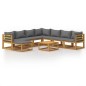 vidaXL 9-tlg. Garten-Lounge-Set mit Auflagen Massivholz Akazie vidaXL 9-tlg. Garten-Lounge-Set mit Auflagen Massivholz Akazie