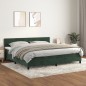 vidaXL Boxspringbett mit Matratze Dunkelgrün 200x200 cm Samt vidaXL Boxspringbett mit Matratze Dunkelgrün 200x200 cm Samt