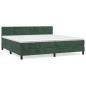 vidaXL Boxspringbett mit Matratze Dunkelgrün 200x200 cm Samt vidaXL Boxspringbett mit Matratze Dunkelgrün 200x200 cm Samt