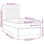 vidaXL Boxspringbett mit Matratze Dunkelbraun 90x200 cm Stoff vidaXL Boxspringbett mit Matratze Dunkelbraun 90x200 cm Stoff