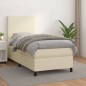 vidaXL Boxspringbett mit Matratze Creme 80x200 cm Kunstleder vidaXL Boxspringbett mit Matratze Creme 80x200 cm Kunstleder