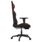 vidaXL Gaming-Stuhl mit Fußstütze Schwarz und Weinrot Kunstleder vidaXL Gaming-Stuhl mit Fußstütze Schwarz und Weinrot Kunstleder