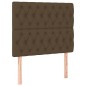 vidaXL Boxspringbett mit Matratze Dunkelbraun 90x200 cm Stoff vidaXL Boxspringbett mit Matratze Dunkelbraun 90x200 cm Stoff