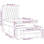 vidaXL Boxspringbett mit Matratze Dunkelbraun 90x200 cm Stoff vidaXL Boxspringbett mit Matratze Dunkelbraun 90x200 cm Stoff