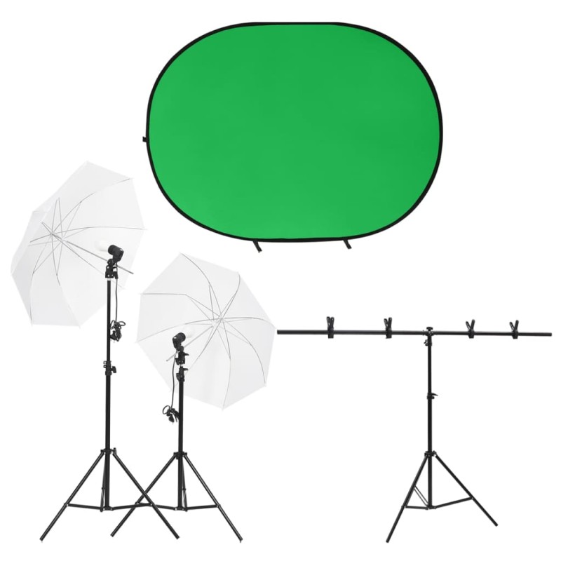 vidaXL Fotostudio-Set mit Leuchten und Hintergrund vidaXL Fotostudio-Set mit Leuchten und Hintergrund