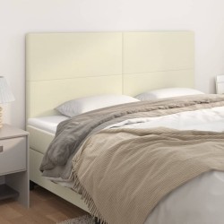 vidaXL Kopfteile 4 Stk. Creme 80x5x78/88 cm Kunstleder