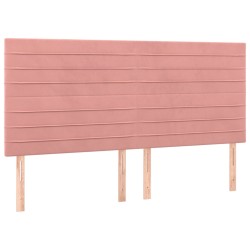 vidaXL Kopfteile 4 Stk. Rosa 80x5x78/88 cm Samt