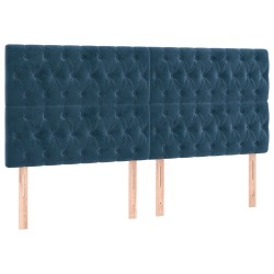 vidaXL Kopfteile 4 Stk. Dunkelblau 90x7x78/88 cm Samt