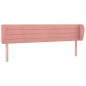vidaXL Kopfteil mit Ohren Rosa 163x23x78/88 cm Samt vidaXL Kopfteil mit Ohren Rosa 163x23x78/88 cm Samt