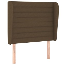 vidaXL Kopfteil mit Ohren Dunkelbraun 83x23x118/128 cm Stoff