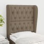 vidaXL Kopfteil mit Ohren Taupe 83x23x118/128 cm Stoff vidaXL Kopfteil mit Ohren Taupe 83x23x118/128 cm Stoff