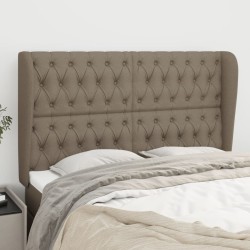 vidaXL Kopfteil mit Ohren Taupe 163x23x118/128 cm Stoff