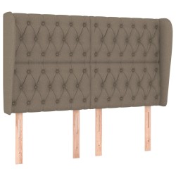 vidaXL Kopfteil mit Ohren Taupe 163x23x118/128 cm Stoff