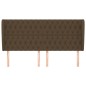 vidaXL Kopfteil mit Ohren Dunkelbraun 183x23x118/128 cm Stoff