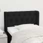 vidaXL Kopfteil mit Ohren Schwarz 83x16x78/88 cm Stoff vidaXL Kopfteil mit Ohren Schwarz 83x16x78/88 cm Stoff