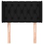 vidaXL Kopfteil mit Ohren Schwarz 83x16x78/88 cm Stoff vidaXL Kopfteil mit Ohren Schwarz 83x16x78/88 cm Stoff