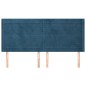 vidaXL Kopfteil mit Ohren Dunkelblau 163x16x118/128 cm Samt