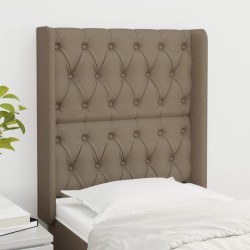 vidaXL Kopfteil mit Ohren Taupe 83x16x118/128 cm Stoff