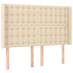 vidaXL Kopfteil mit Ohren Creme 147x16x118/128 cm Stoff