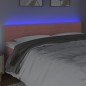 vidaXL LED Kopfteil Rosa 160x5x78/88 cm Samt