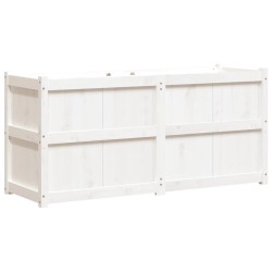 vidaXL Pflanzkübel Weiß 150x50x70 cm Massivholz Kiefer