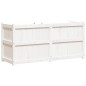 vidaXL Pflanzkübel Weiß 150x50x70 cm Massivholz Kiefer vidaXL Pflanzkübel Weiß 150x50x70 cm Massivholz Kiefer