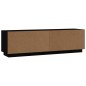 vidaXL TV-Schrank Schwarz 140x35x40 cm Massivholz Kiefer vidaXL TV-Schrank Schwarz 140x35x40 cm Massivholz Kiefer