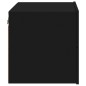vidaXL Wand-Nachttisch mit LED-Leuchten Schwarz vidaXL Wand-Nachttisch mit LED-Leuchten Schwarz