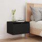 vidaXL Wand-Nachttisch mit LED-Leuchten Schwarz vidaXL Wand-Nachttisch mit LED-Leuchten Schwarz