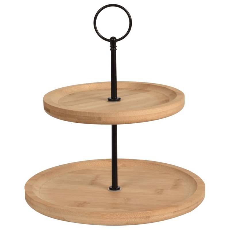 Excellent Houseware Serviertablett 2 Etagen Bambus Rund 16,5/21,5 cm Excellent Houseware Serviertablett 2 Etagen Bambus Rund 16,5/21,5 cm