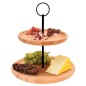 Excellent Houseware Serviertablett 2 Etagen Bambus Rund 16,5/21,5 cm Excellent Houseware Serviertablett 2 Etagen Bambus Rund 16,5/21,5 cm