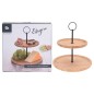 Excellent Houseware Serviertablett 2 Etagen Bambus Rund 16,5/21,5 cm Excellent Houseware Serviertablett 2 Etagen Bambus Rund 16,5/21,5 cm