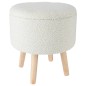 Home&Styling Hocker mit Stauraum Ø35x40 cm Elfenbeinweiß Home&Styling Hocker mit Stauraum Ø35x40 cm Elfenbeinweiß